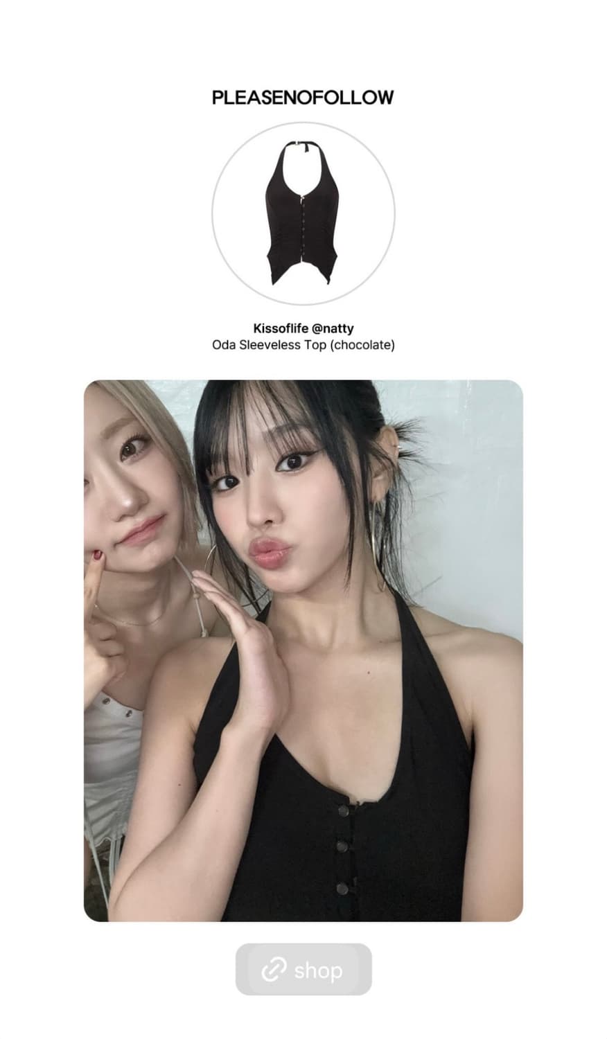 [나띠착용] Oda Sleeveless Top Chocolate 상품이미지1