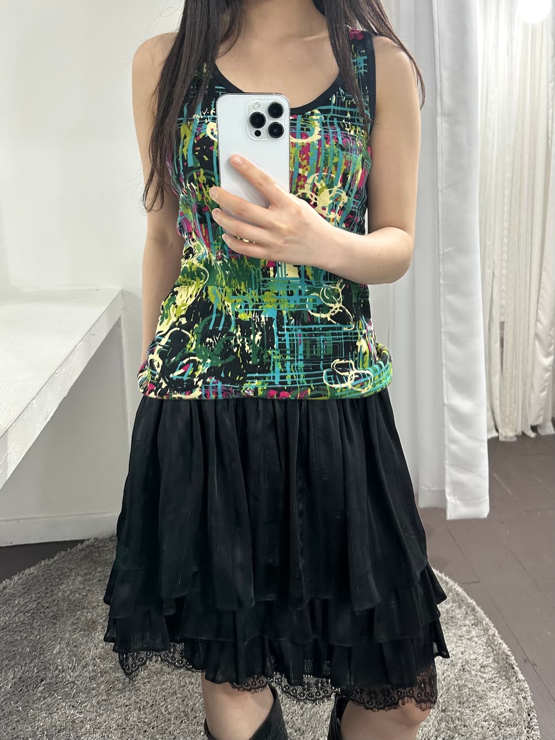 theoria glossy layered skirt 상품이미지3