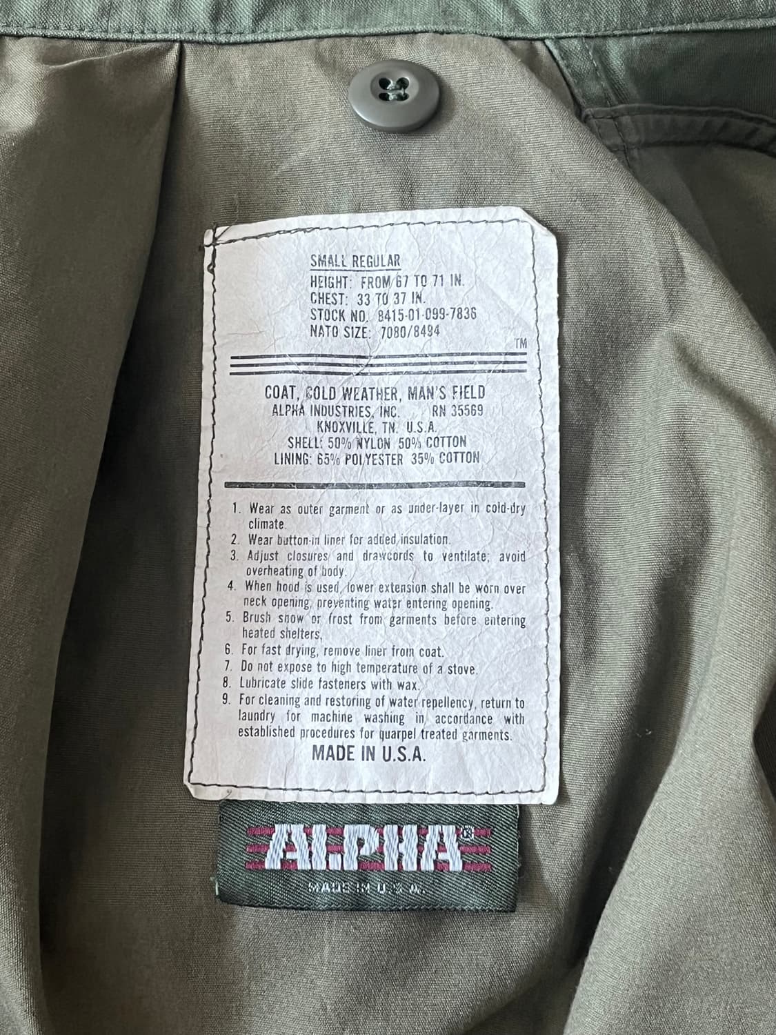 [100-103] 70s m65 필드자켓 알파 상품이미지4