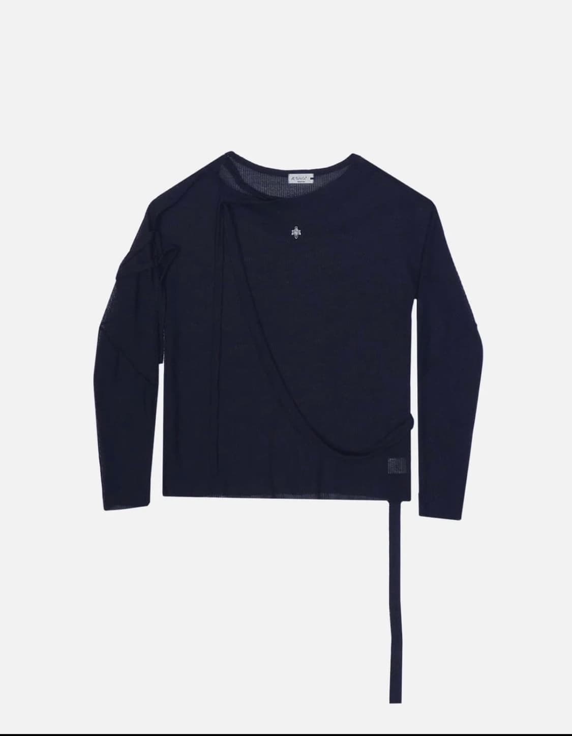 Aesynctx trmmed 니트 탑 블랙 상품이미지1