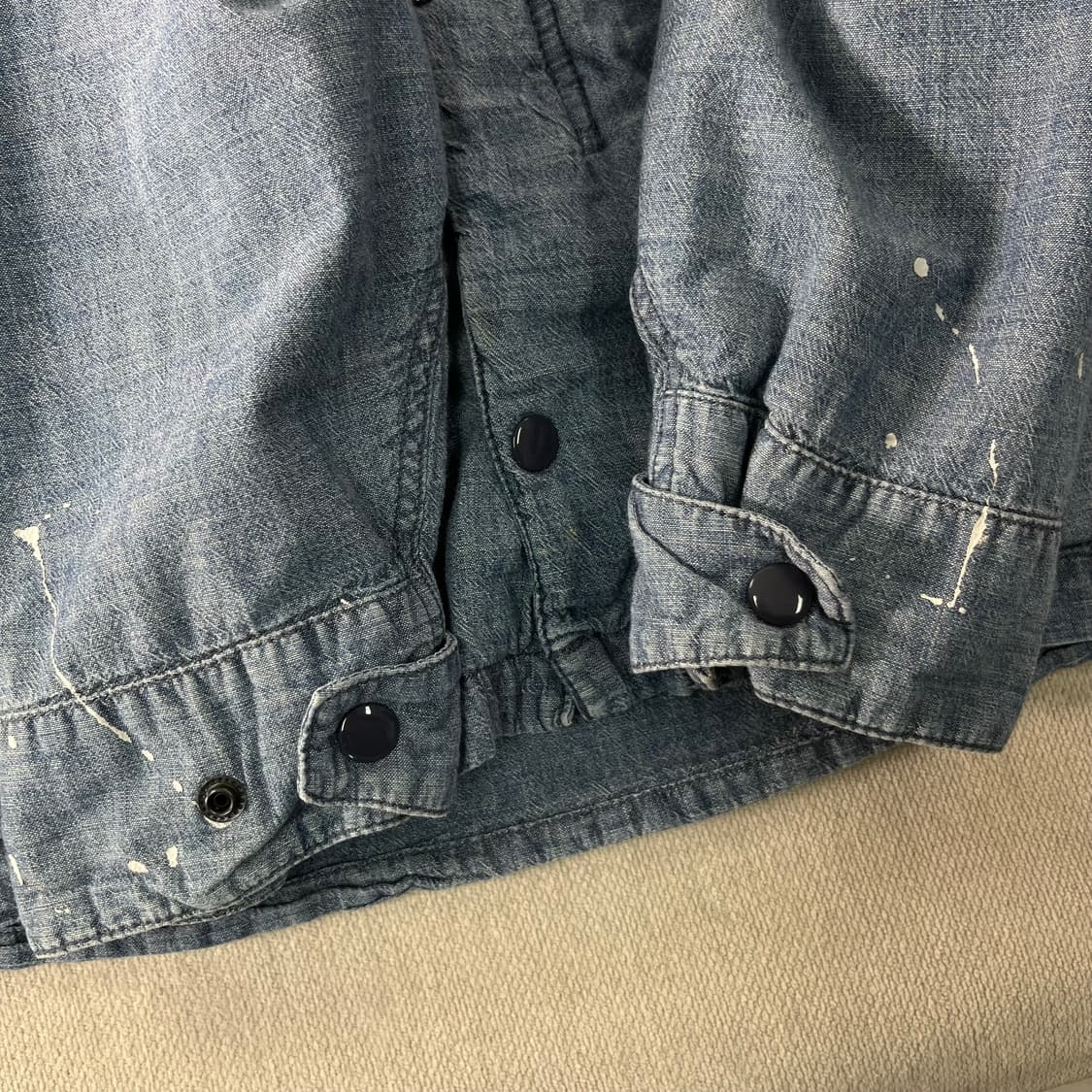 100 폴로 데님 앤 서플라이 페인팅 데님 필드 자켓 상품이미지6