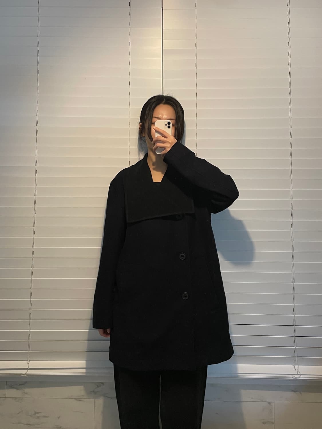 띠어리 니트넥 버튼 코트 자켓 상품이미지1