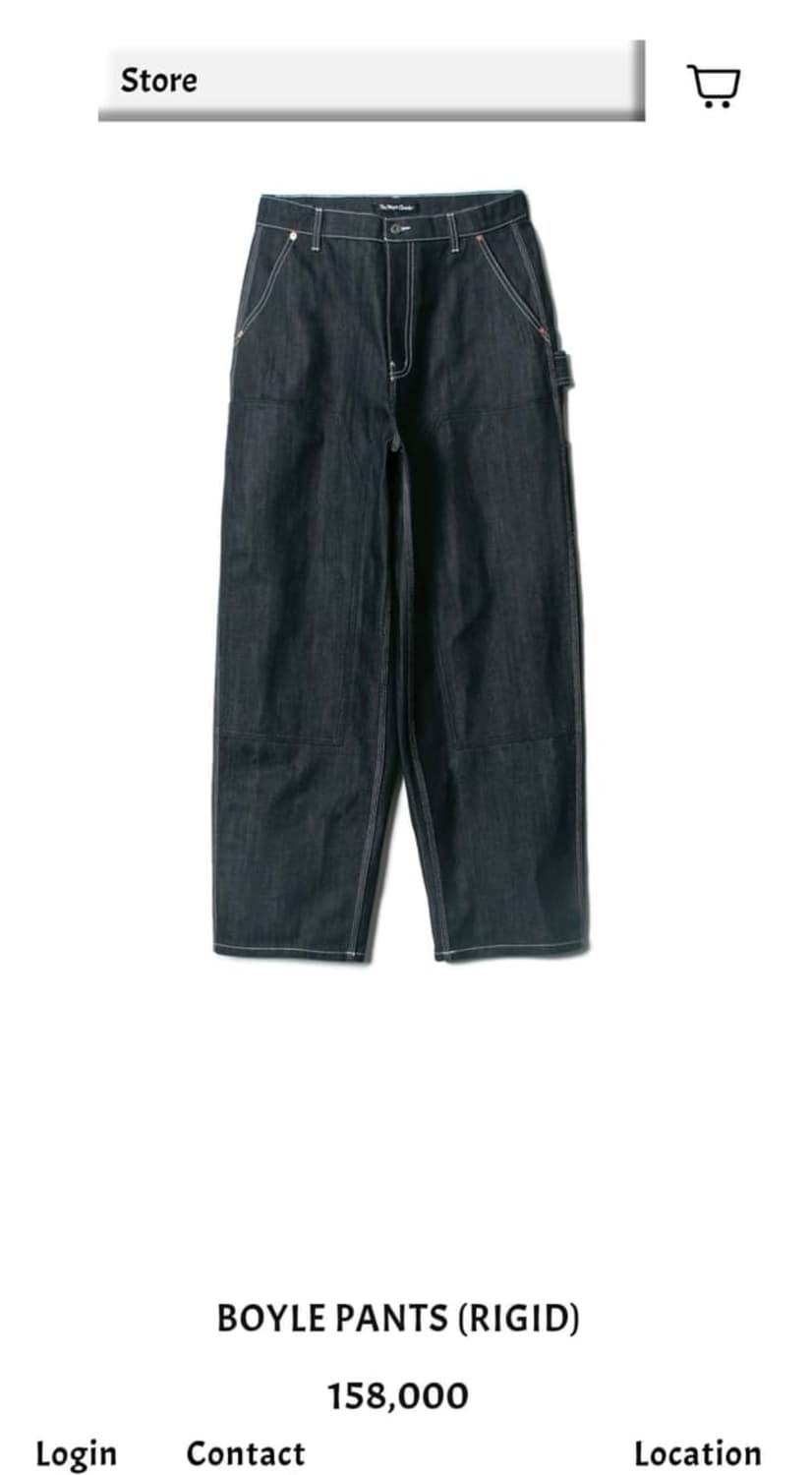 뤡코즈 보일 리지드 데님 2사이즈 판매 상품이미지1