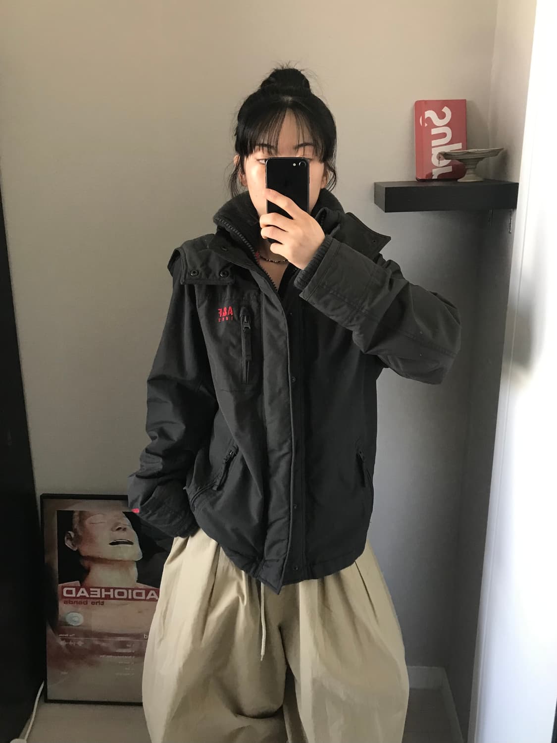 아베크롬비 자수로고 블랙 헤비 자켓 상품이미지2