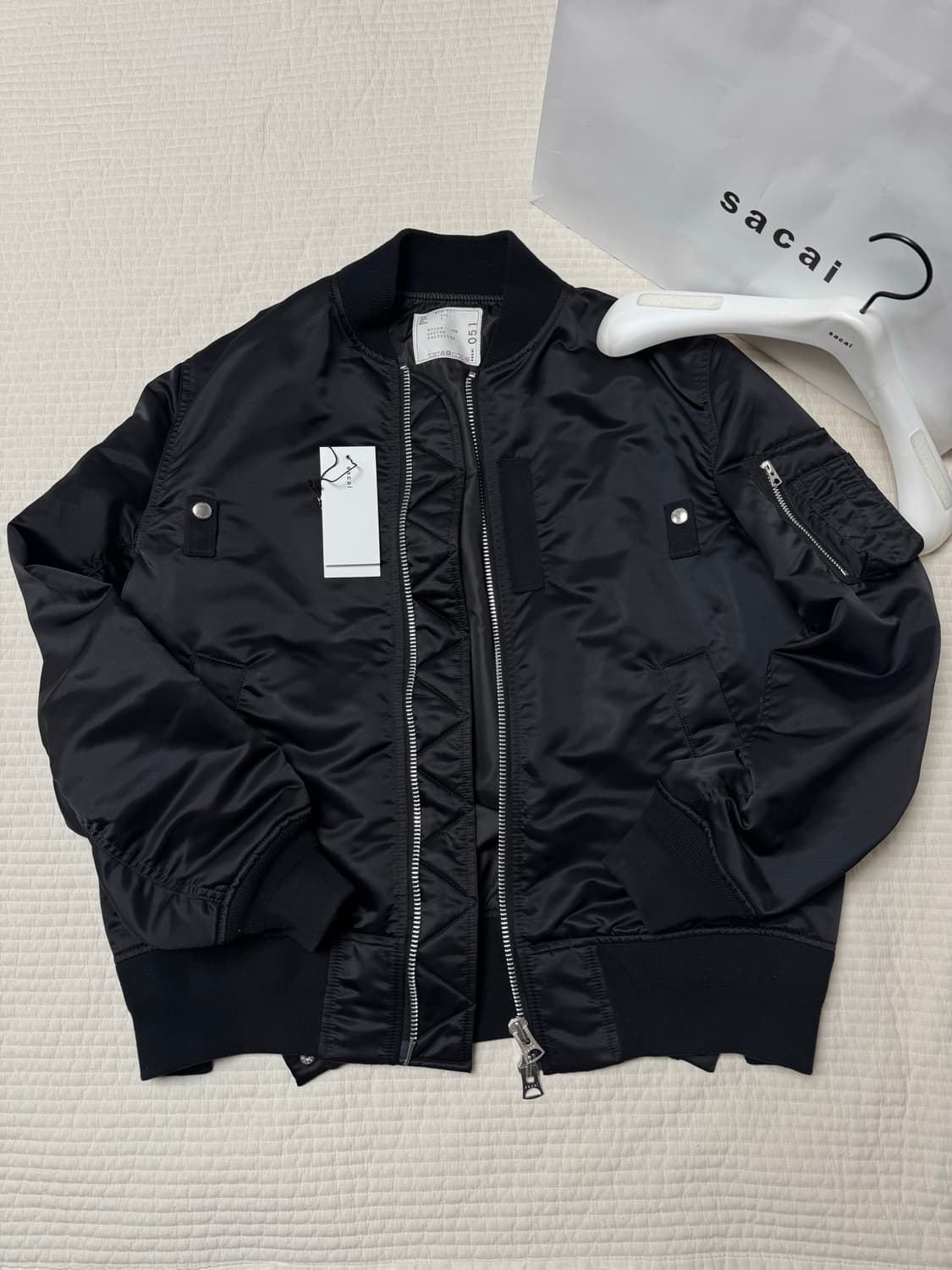 sacai 사카이 ma-1 봄버 자켓 블랙 2사이즈 상품이미지3