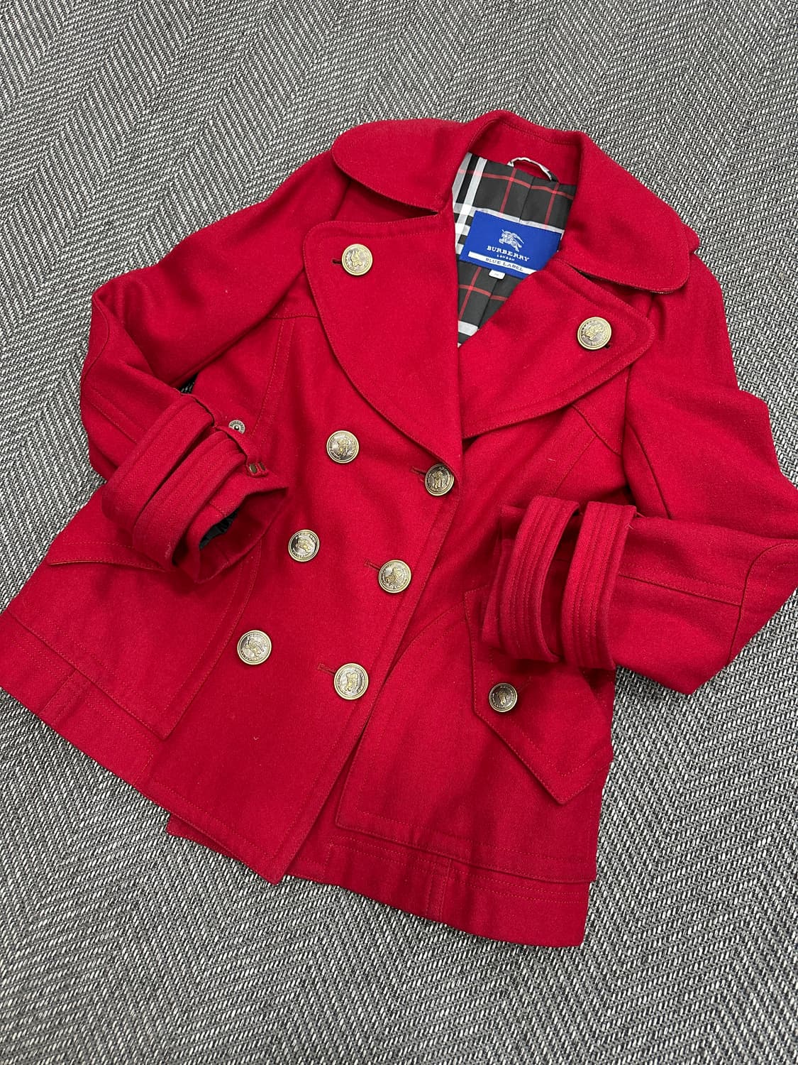 버버리 블루라벨 피코트 레드 상품이미지2