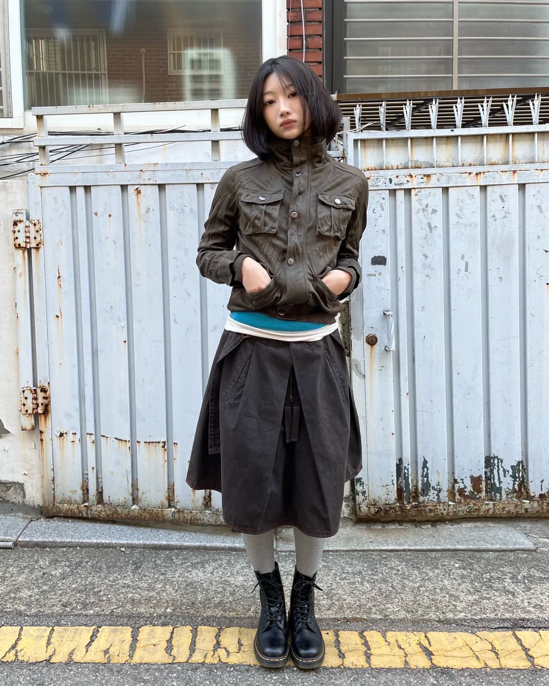 IN THE ATTIC 주름 저지 집업 자켓 상품이미지9