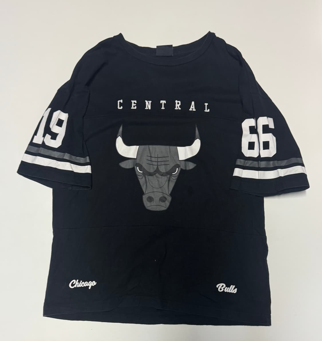 NBA 시카고 불스 농구 스포츠 자수 반팔 티셔츠 블랙 XL ~ 2XL 상품이미지1