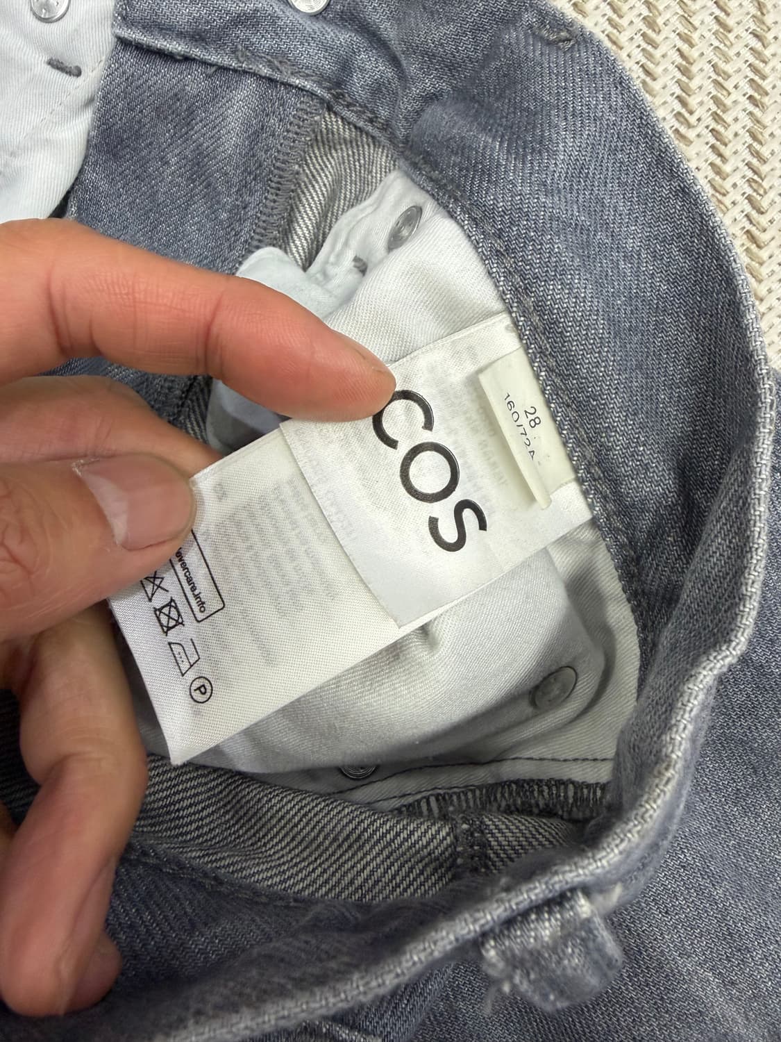 정품) COS 코스 여성 그레이 데님 팬츠 청바지 28 상품이미지5