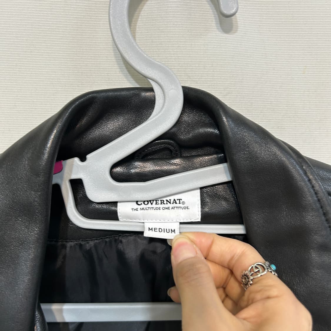 커버낫 남성 양가죽 라이더 자켓 M 블랙 상태최상 상품이미지2