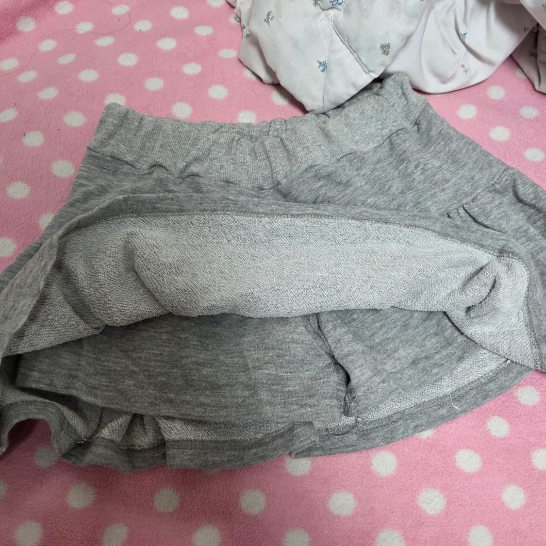 빈티지) 그레이 밴딩 발레코어st 캉캉 핀터깔 미니스커트 상품이미지2