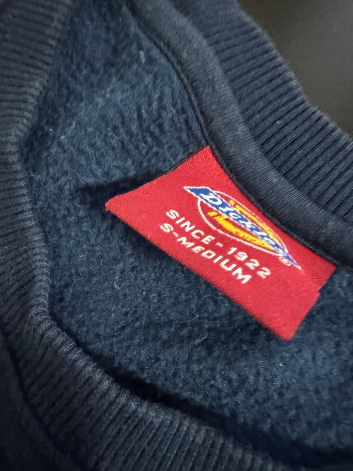 여성 디키즈 오리지널 스펠아웃 기모 맨투맹 네이비 S ~ M 상품이미지3