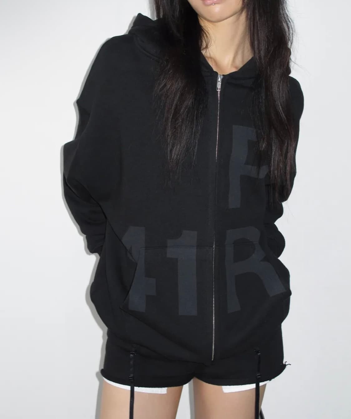 41pary 사일프레이 후드집업 블랙 상품이미지1