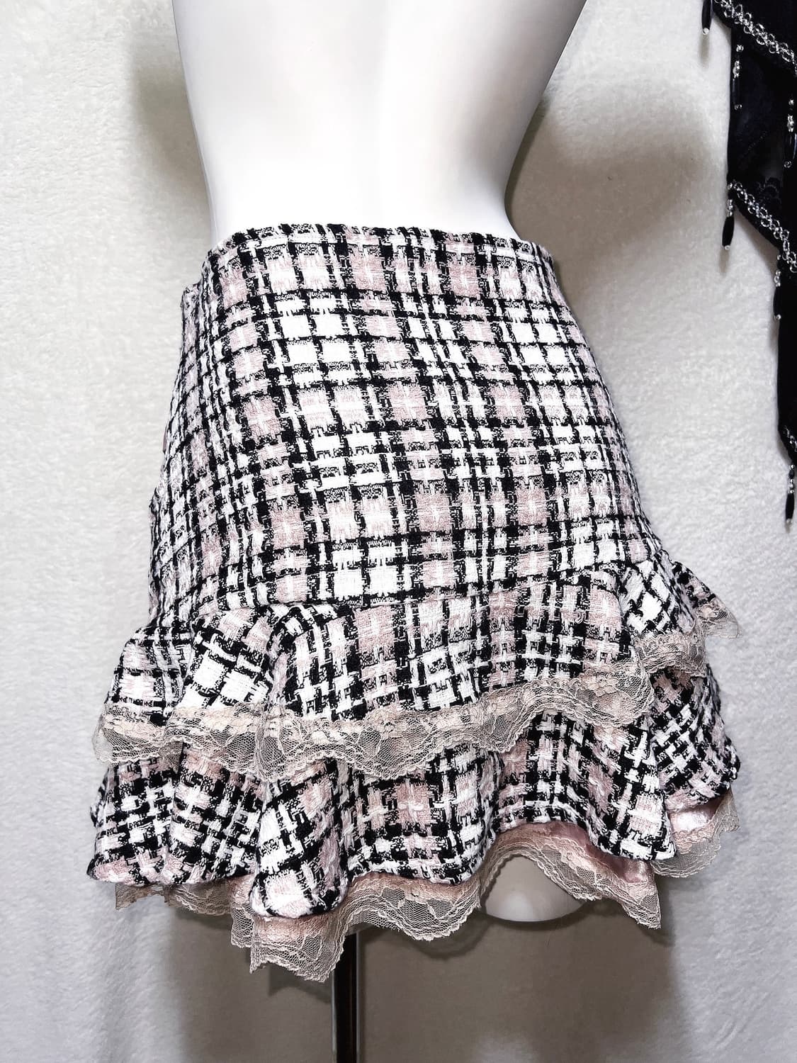 트랄라라 리즈리사 로맨틱갸루 로걀 히메 핀터 핑크 프릴레이스 리본 스커트 상품이미지7