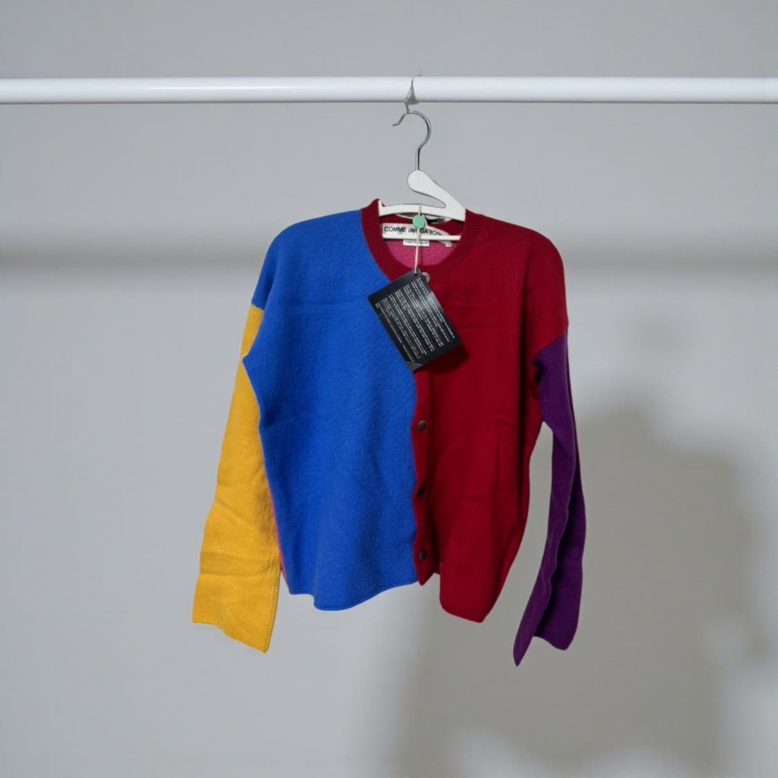 새상품 꼼데가르송 컬러블록 가디건 소희착용 동일 상품이미지1