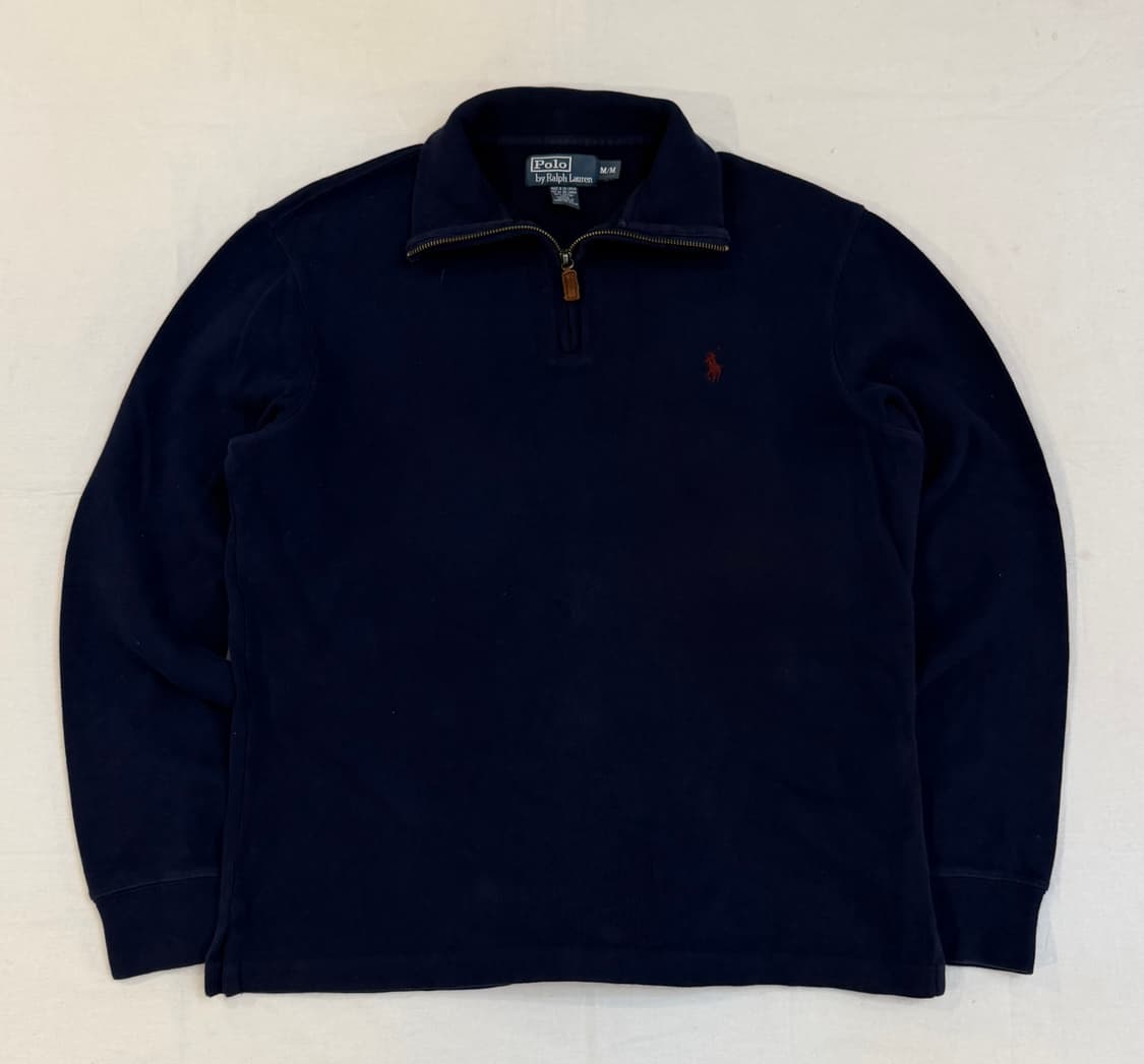 폴로 랄프로렌 반집업 코튼 니트 네이비 상품이미지1