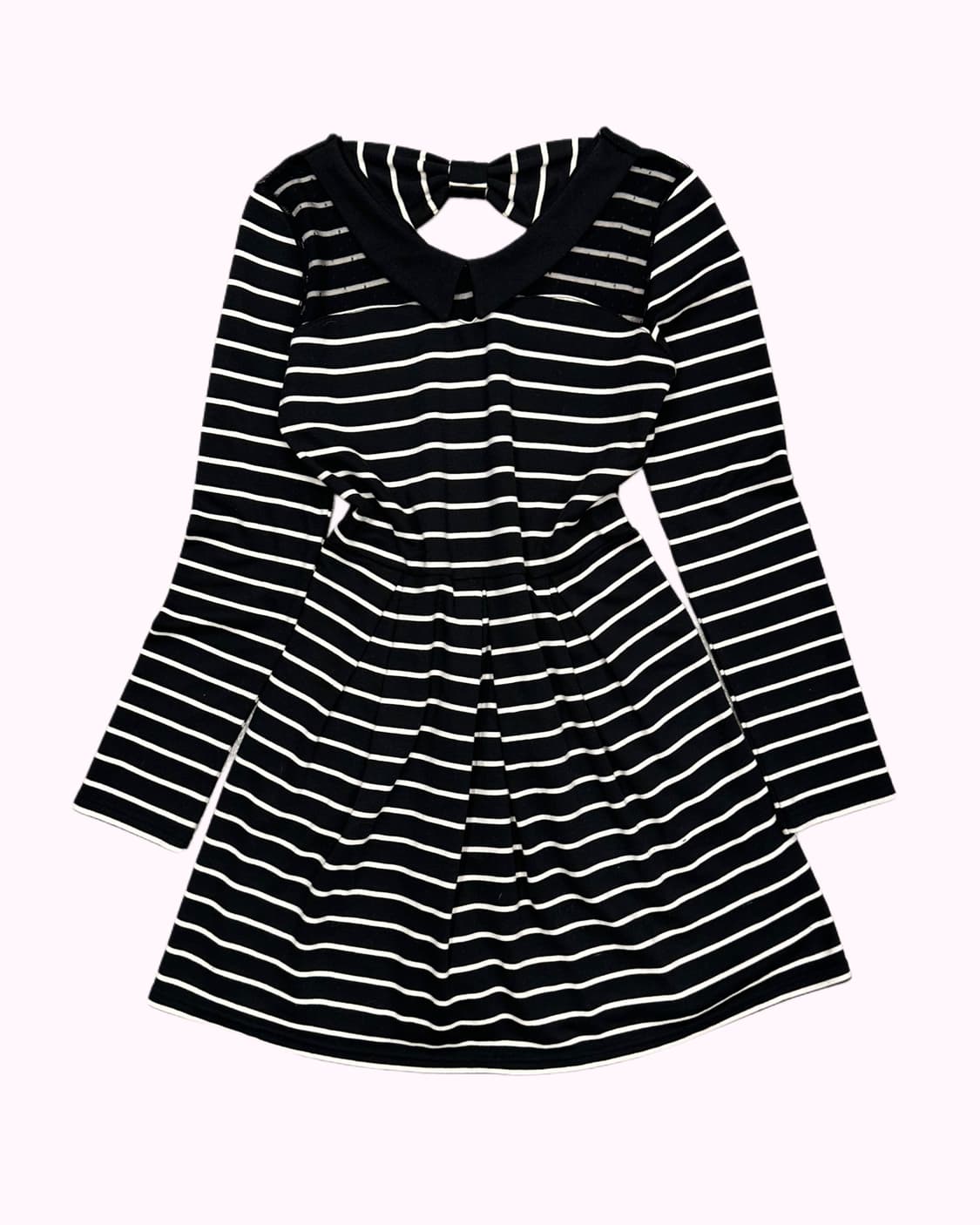 lace shoulder ribbon stripe dress 상품이미지1