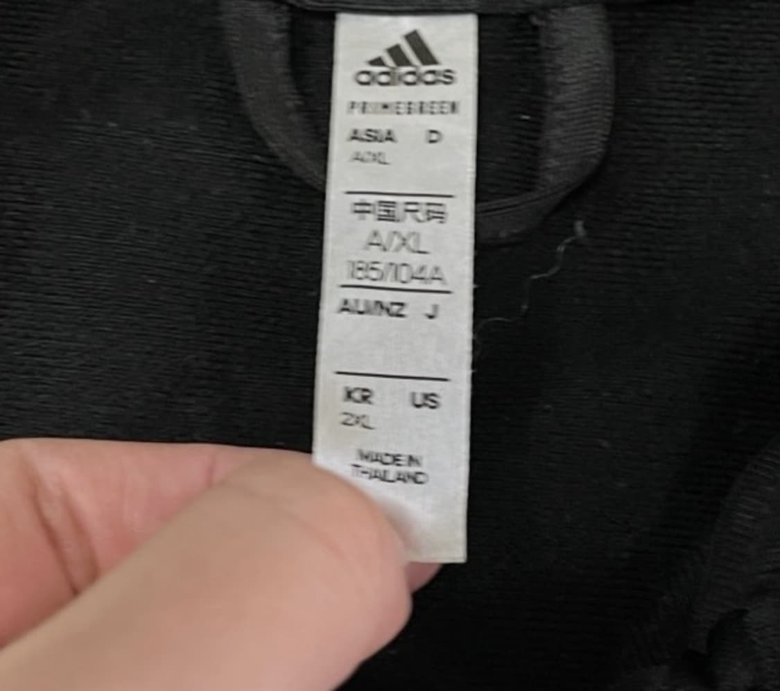 아디다스 블랙 검흰 트랙탑 져지집업 105/XL 상품이미지4