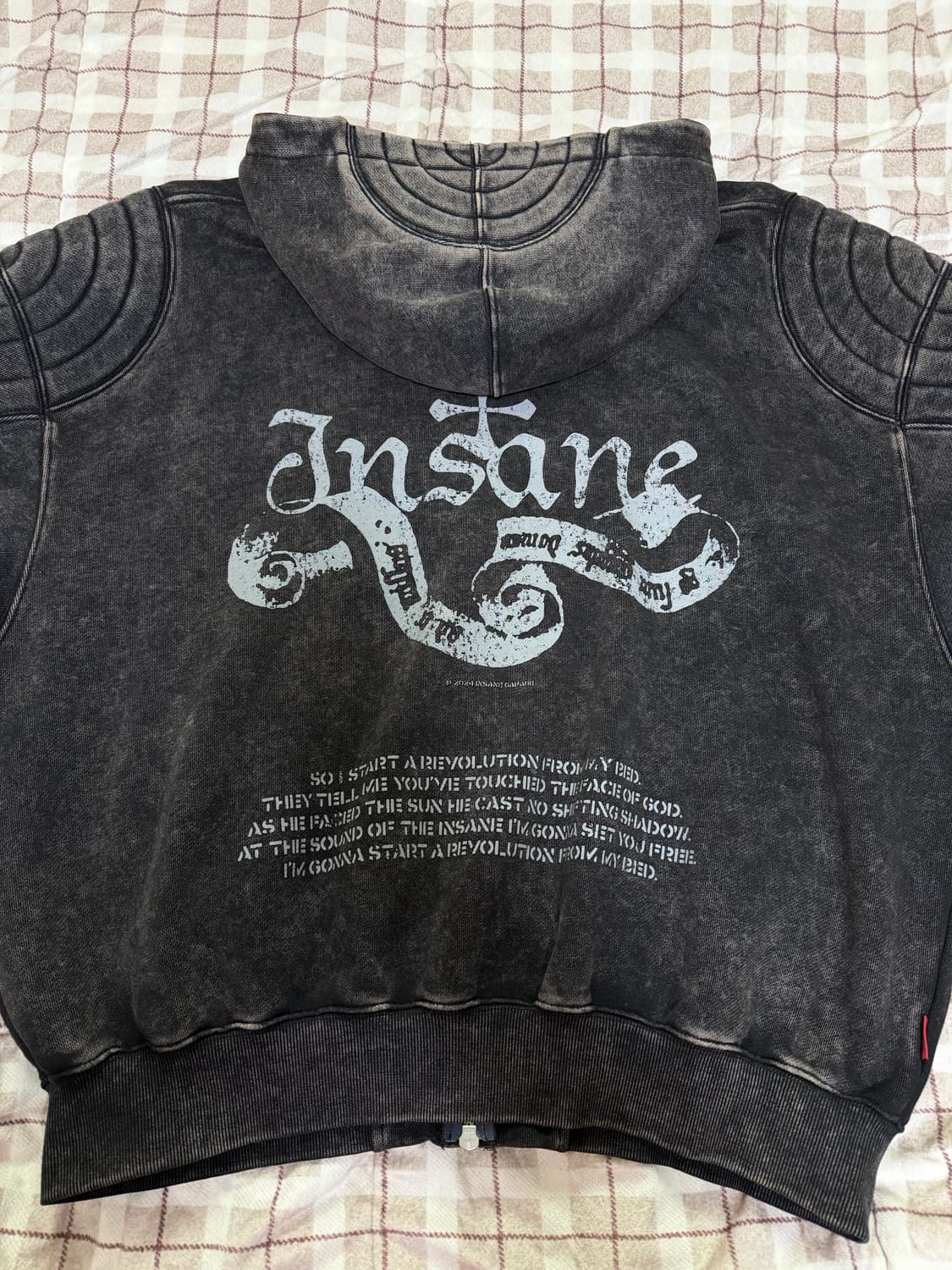 인세인개러지 패디드 숄더 후드집업 상품이미지2