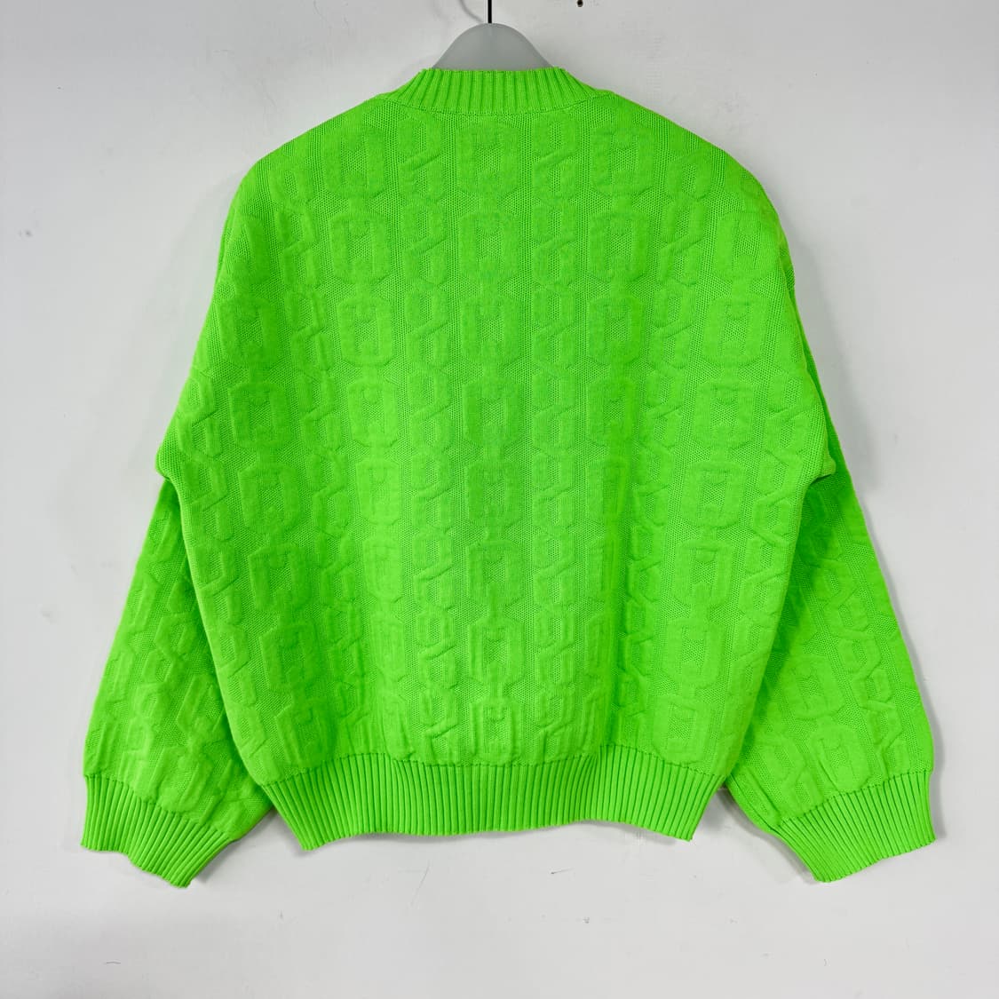 MSGM 네온 그린 패턴 가디건 상품이미지4