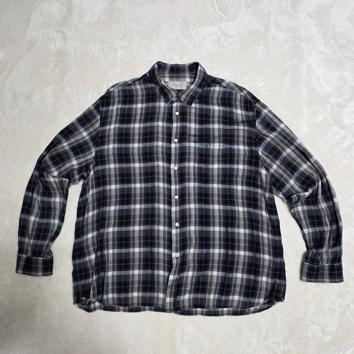 (3)비긴202 레이온 옴브레 체크셔츠  상품이미지1