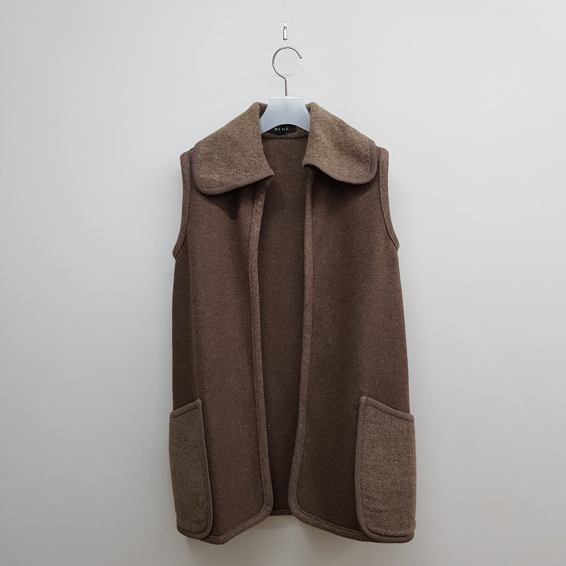 한섬 MINE 베이비 라마 울 베스트 코트 세트  76-90-155사이즈 상품이미지5