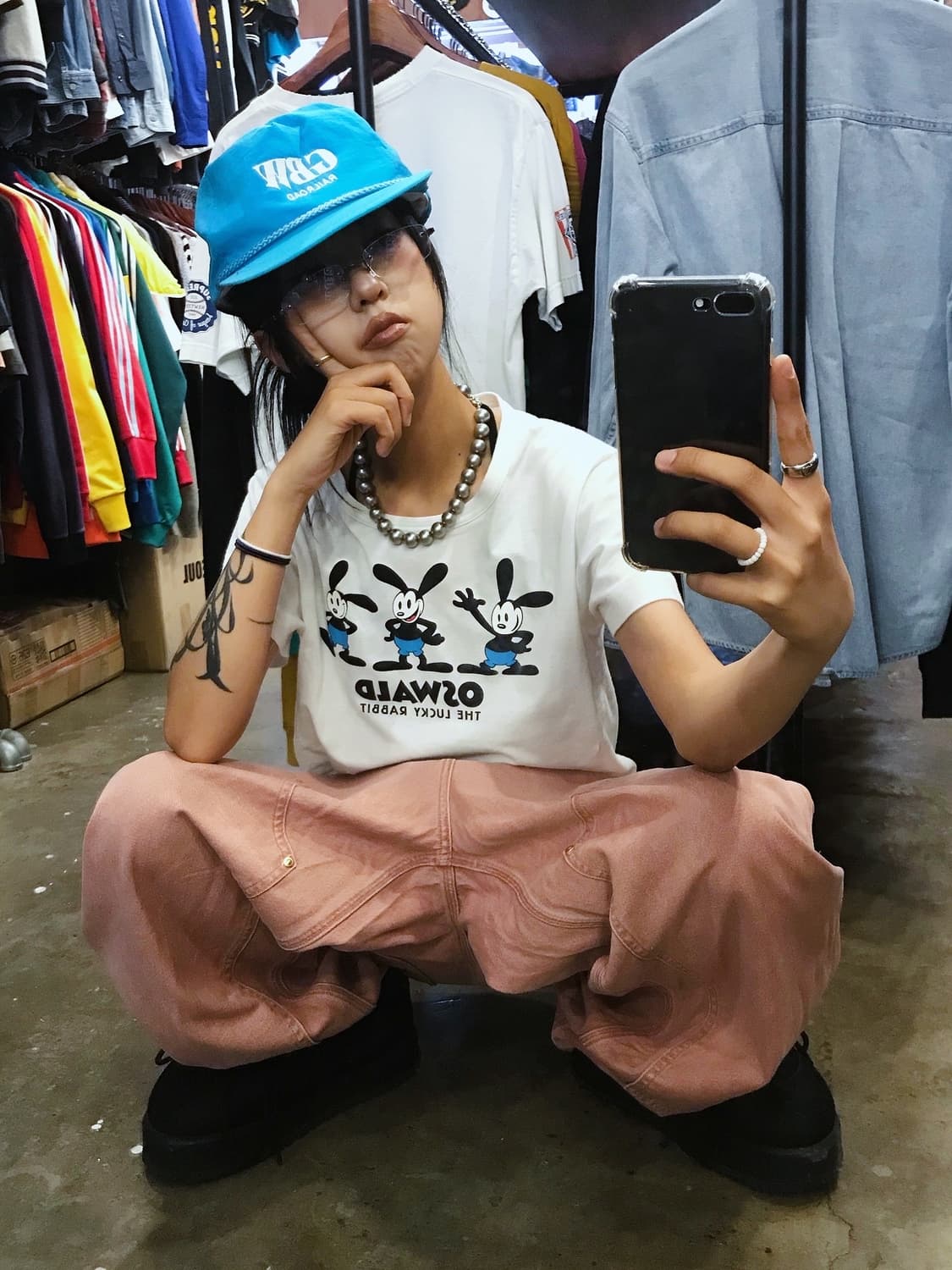 꼼데가르송 X 오즈와럭키레빗 콜라보 반팔 티셔츠  상품이미지7