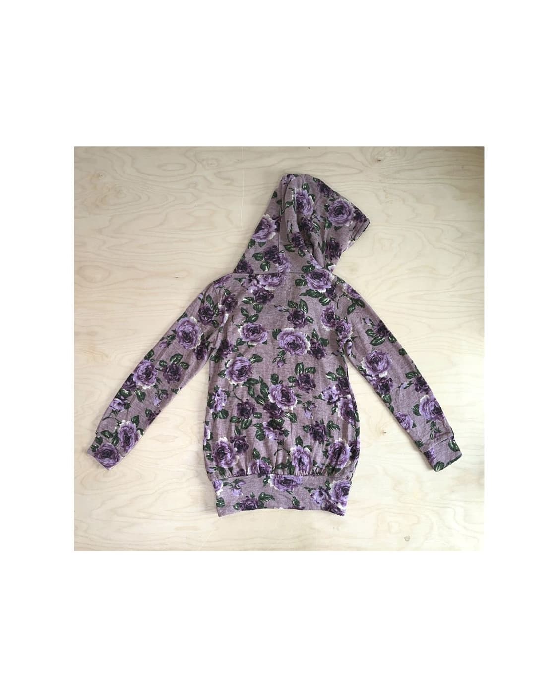 빈티지 장미패턴 후드티 상품이미지2