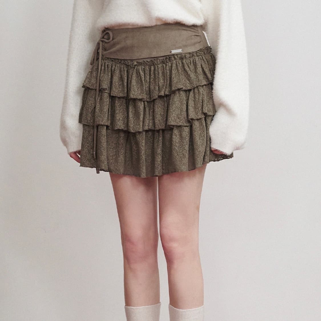 미케네 스웨이드 캉캉 스커트 상품이미지1