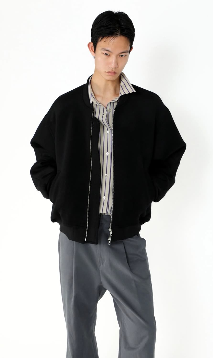 마티스더큐레이터 wool bomber jacket black 2size 상품이미지5