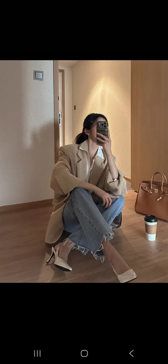 [메이빈스 MADE] 스테디셀러 노젤 오버핏 자켓 Mute Beige 상품이미지3