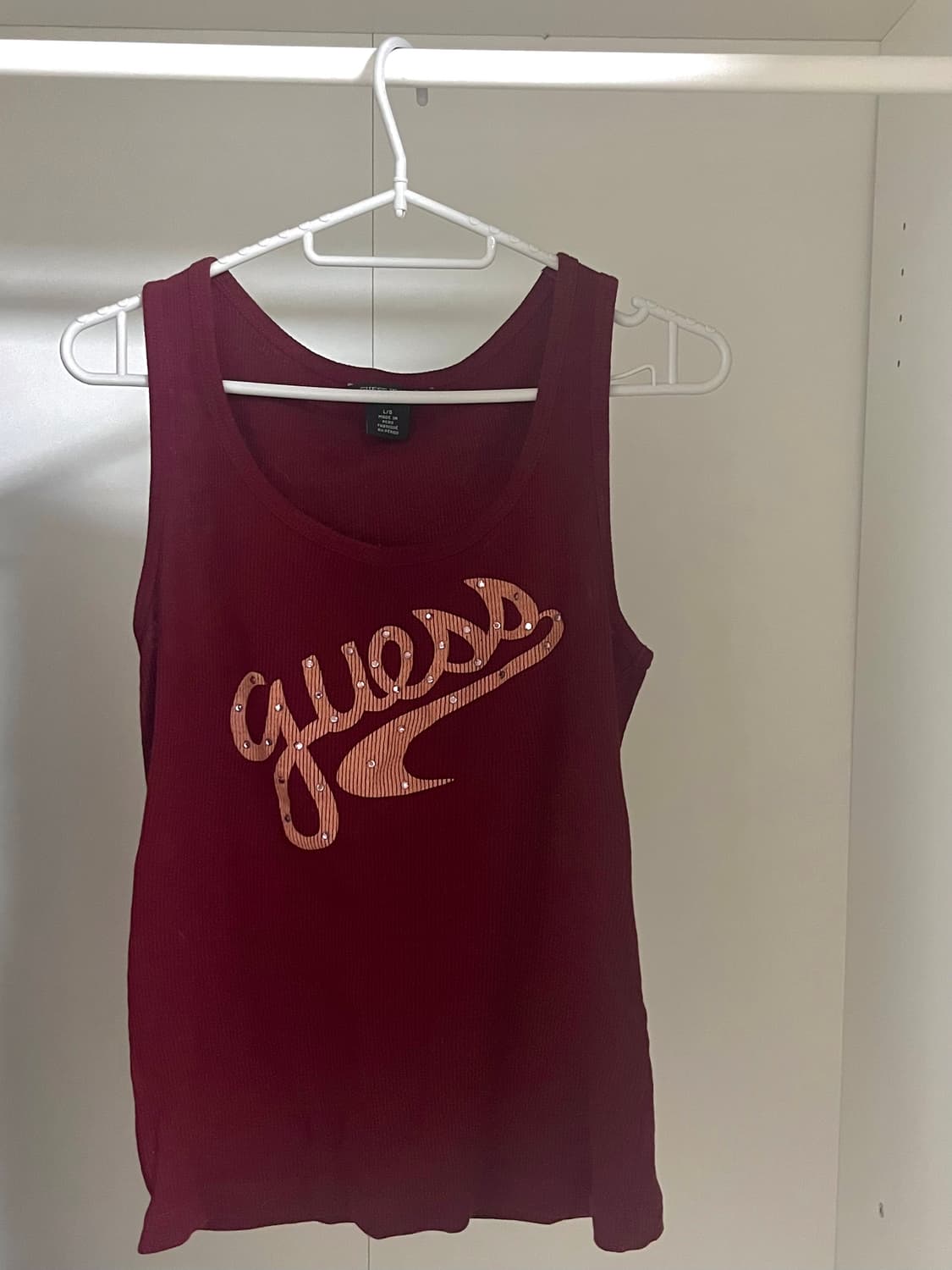 Guess 게스 큐빅 골지 나시 탱크탑 상품이미지1