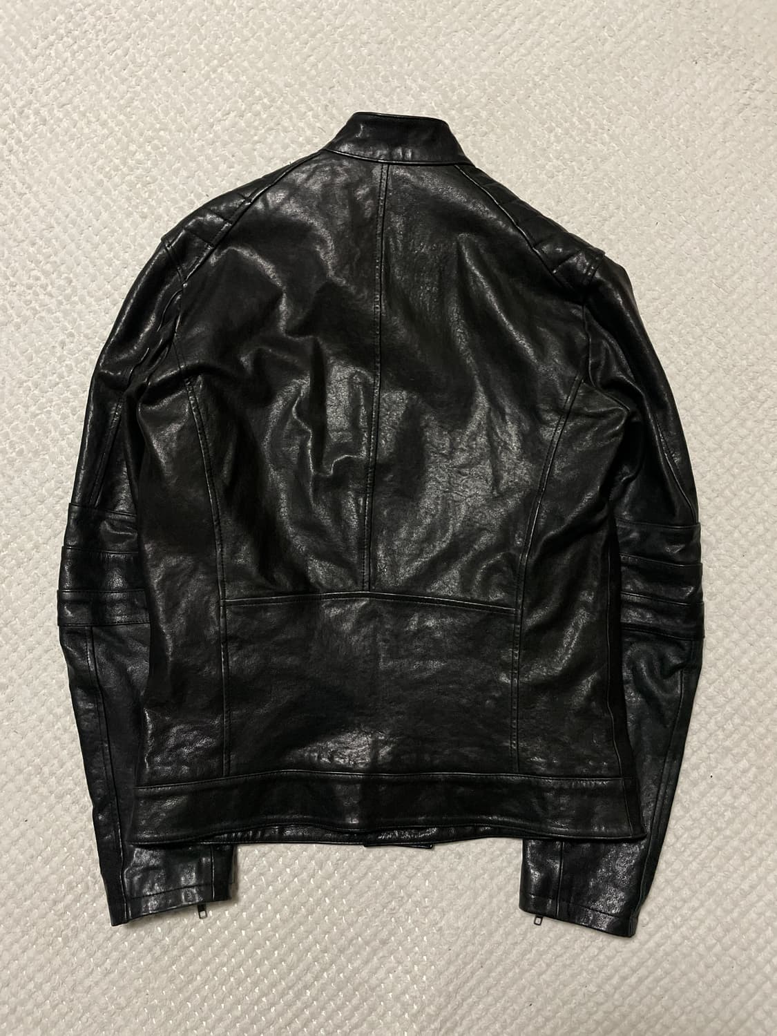 광희시장 웨스턴 무드 램스킨 양가죽 바이커 레더 자켓 상품이미지2