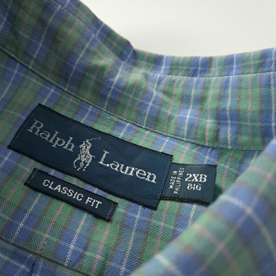 CK306 2XB 폴로 90s 스몰플래드체크 핑크포니 셔츠 남방 상품이미지3