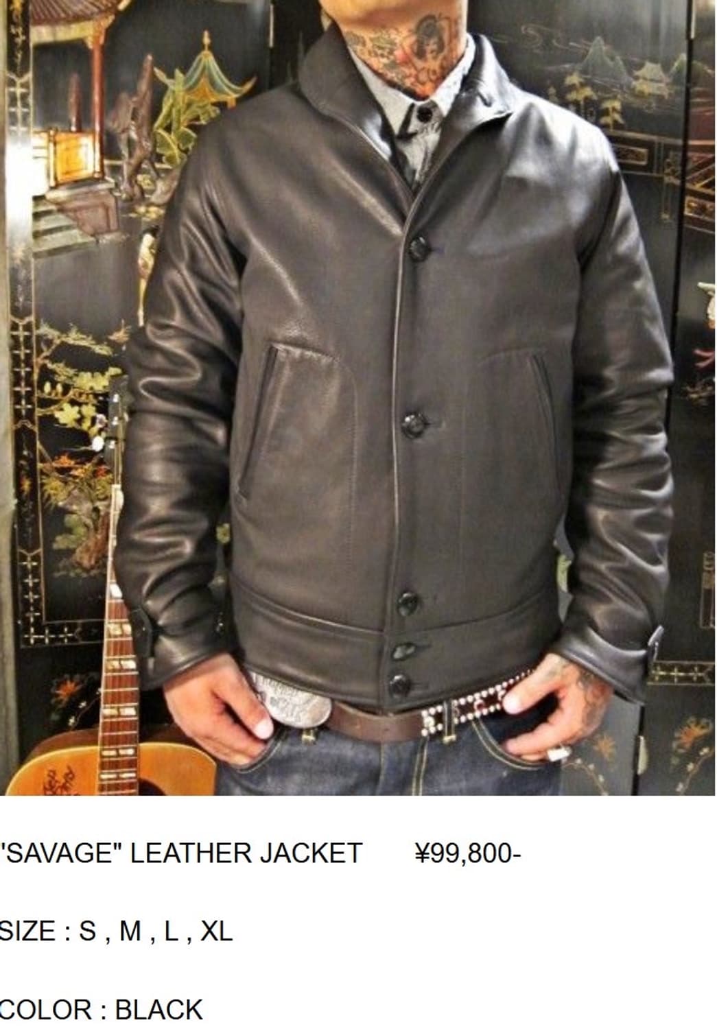 12A/W O.C Style "Savage" Leather Jacket 상품이미지8