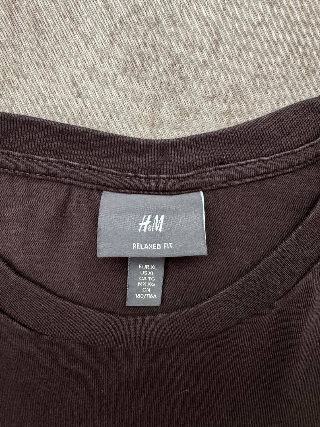 H&M 플라워 브라운 남자 반팔 티셔츠 105 상품이미지5