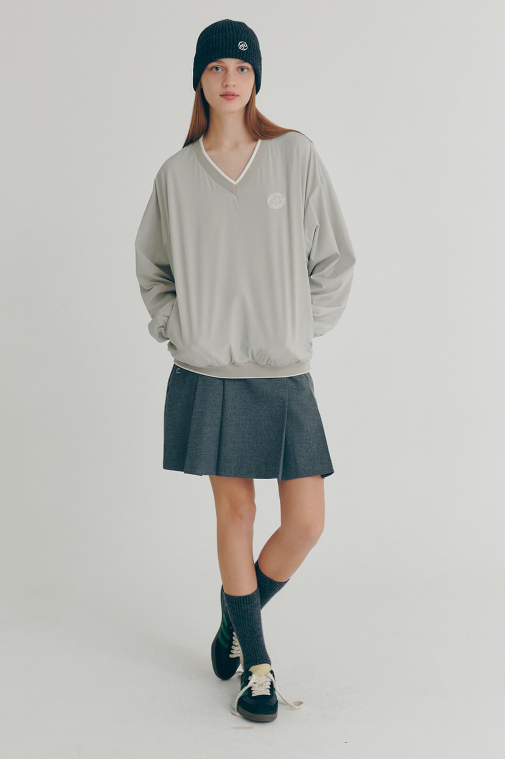 clove클로브 V넥 풀오버 베이지 상품이미지5