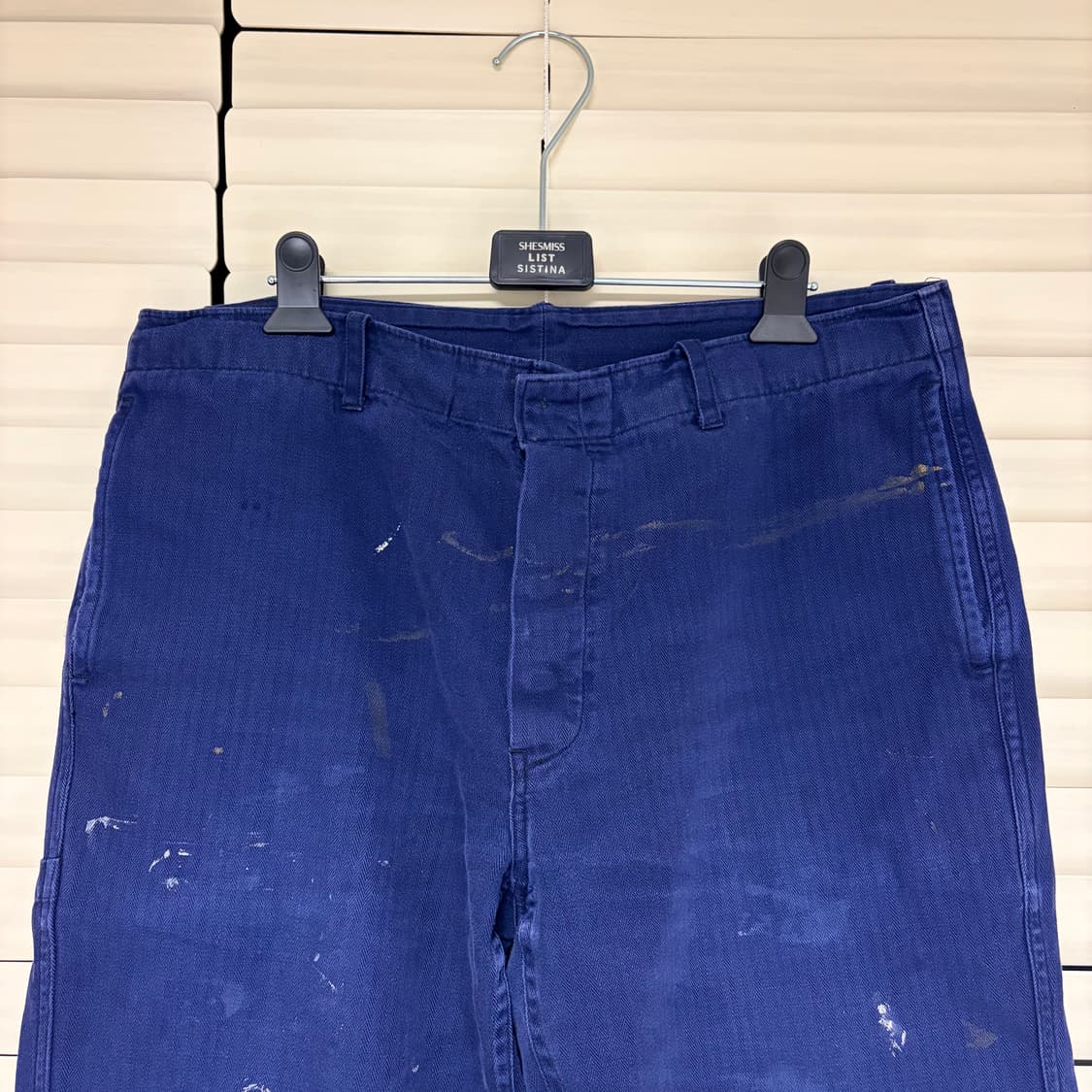 80-90s 빈티지 프렌치 워크 팬츠 페인티드 굿페이드 50 상품이미지3