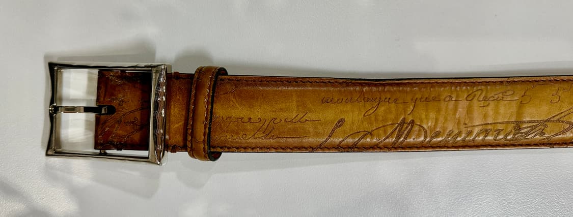 벨루티 켈리그라프 베네치아 클래식 카프 레더 벨트 100 상품이미지3