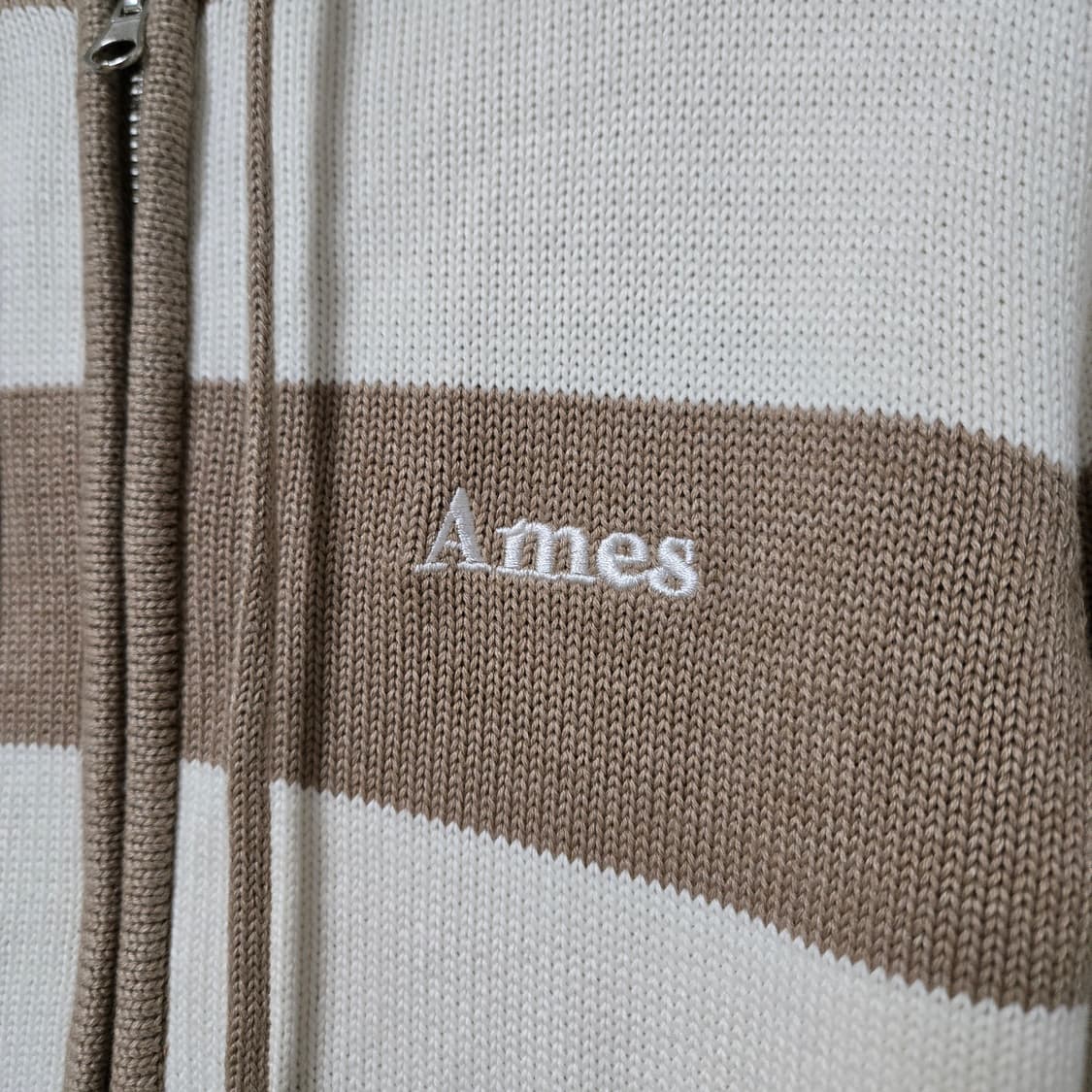 아메스월드와이드 스트라이프 니트 후드집업 / 여성 후드집업/ 여성 니트 상품이미지3