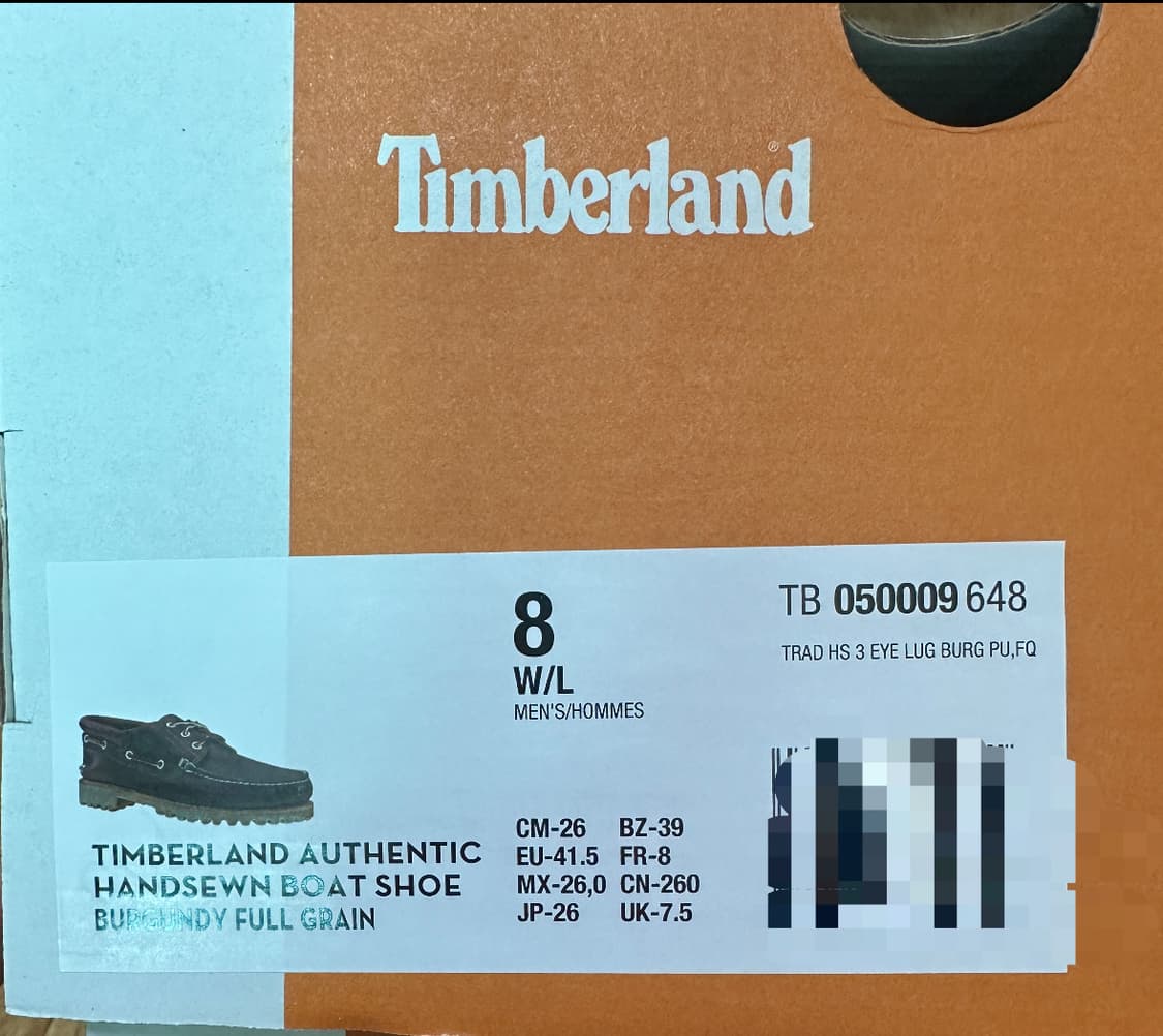 새상품) 팀버랜드 클래식 3아이 보트슈즈 버건디 260사이즈 팝니다. 상품이미지7