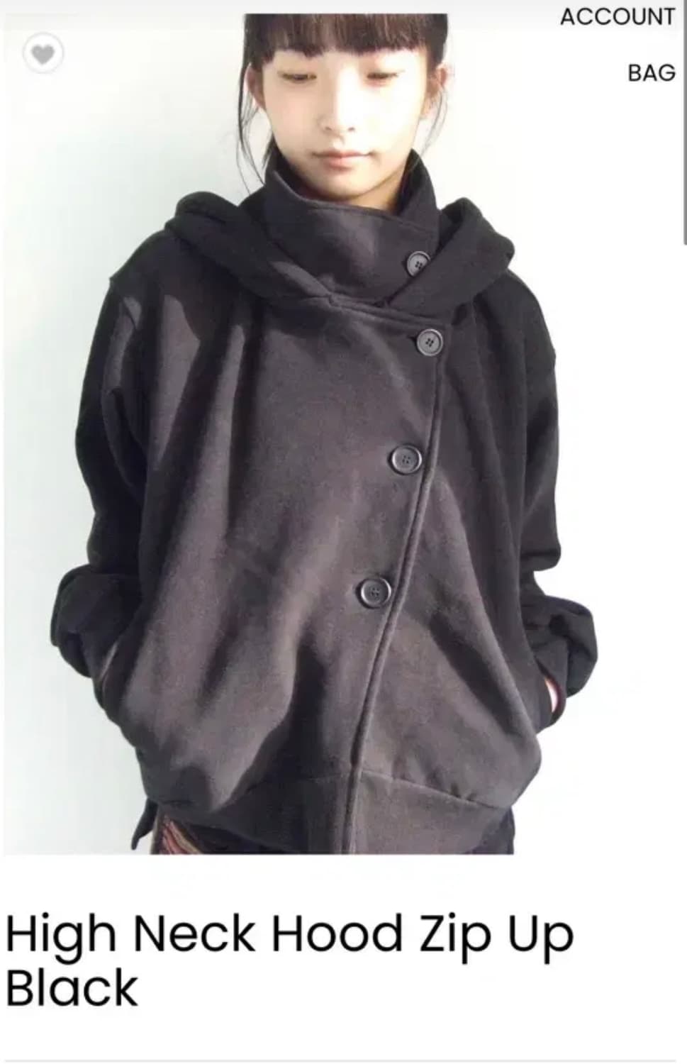 오스하이 OSHIGH 하이넥 후드 집업 상품이미지1