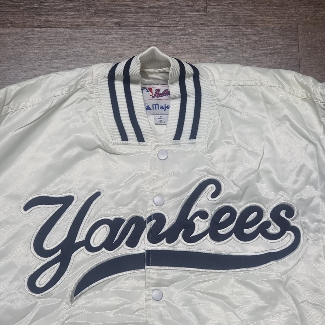 [S] MLB 올드스쿨 뉴욕 양키스 마제스틱 정품 바시티 자켓 점퍼 상품이미지4