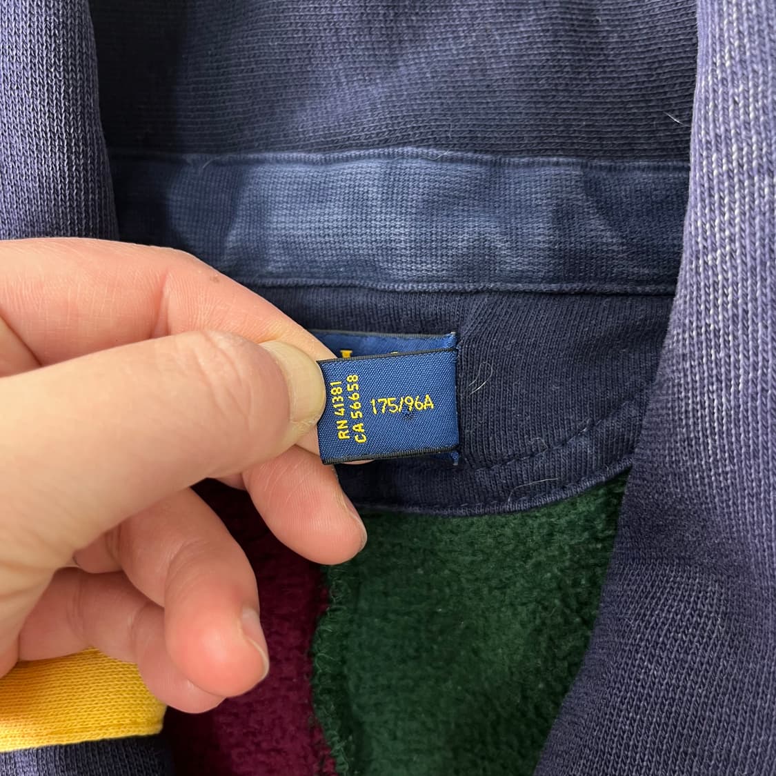 100 폴로랄프로렌 프레리 럭비 멀티패치 숄카라 가디건 상품이미지4