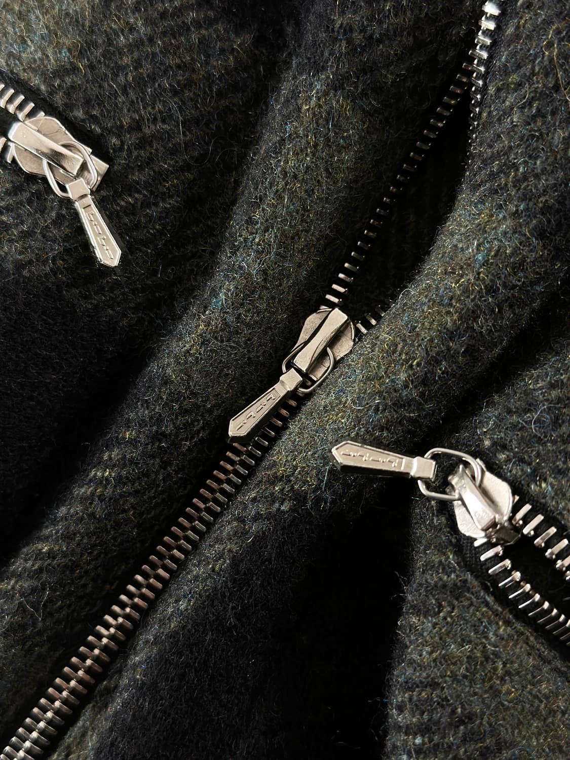 90s 빈티지 아네스베 옴브 버팔로 체크 울 집업 자켓 상품이미지6