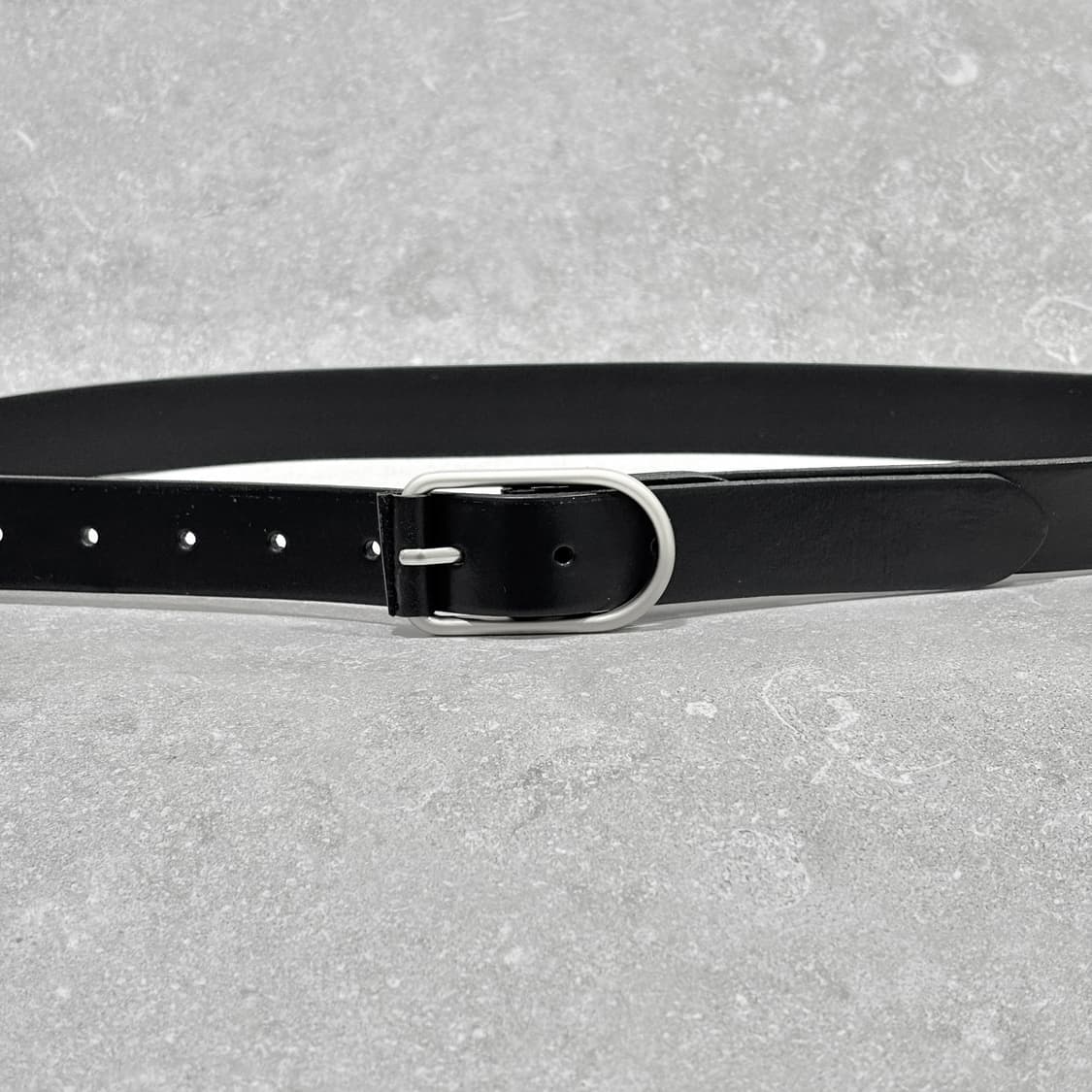 Oribell 로렌 캐주얼 버클 이탈리아 소가죽 웨스턴 벨트 블랙 상품이미지5
