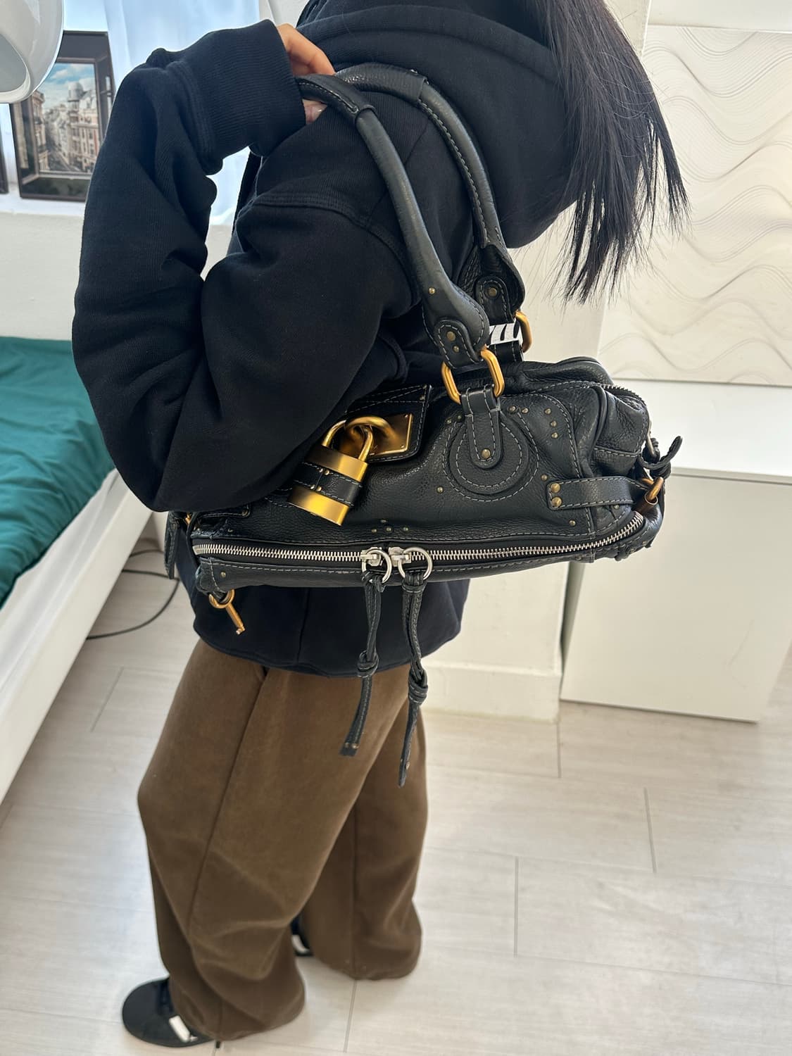 [A+ 정품] 끌로에 패딩턴백 블랙 금장 상품이미지8