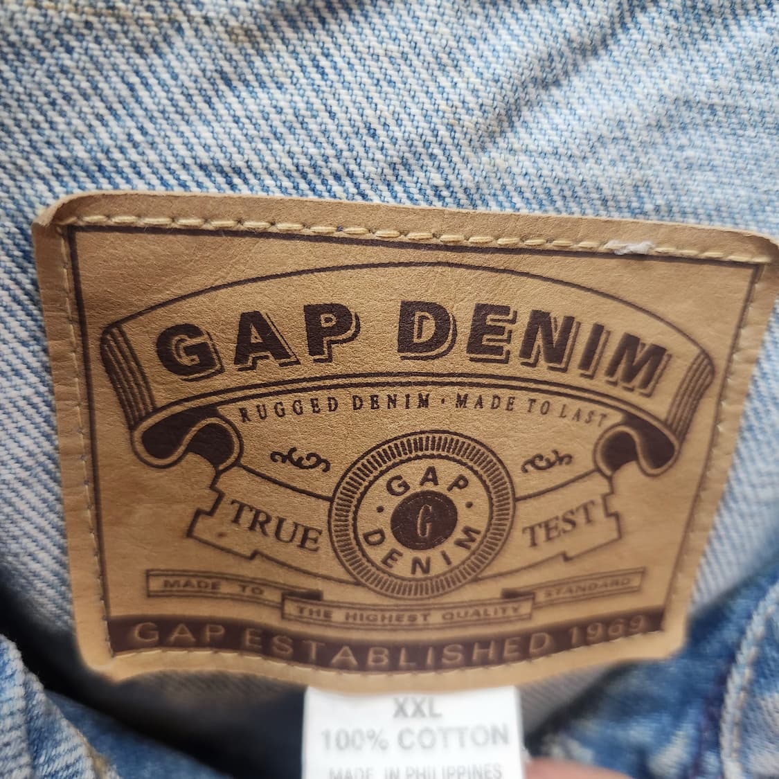 GAP 데님 트러커 연청 오버핏 자켓 2XL(XL) 상품이미지5