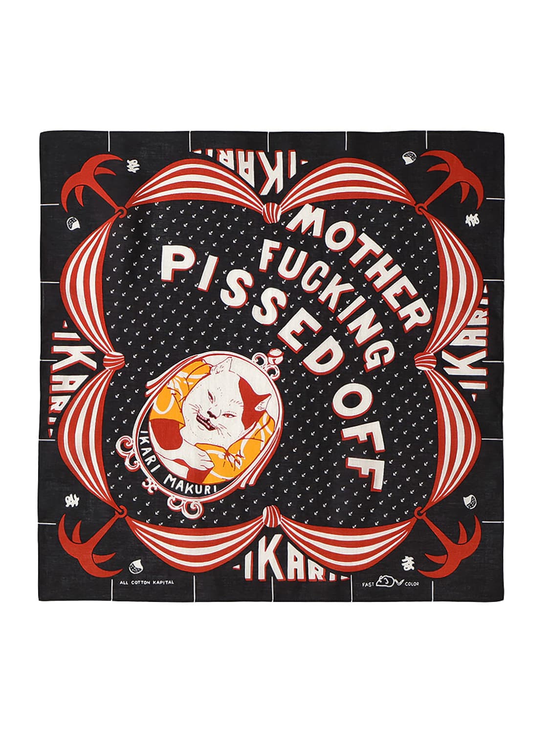 캐피탈 컬러드 반다나 앵그리 블랙 EK-645 상품이미지1