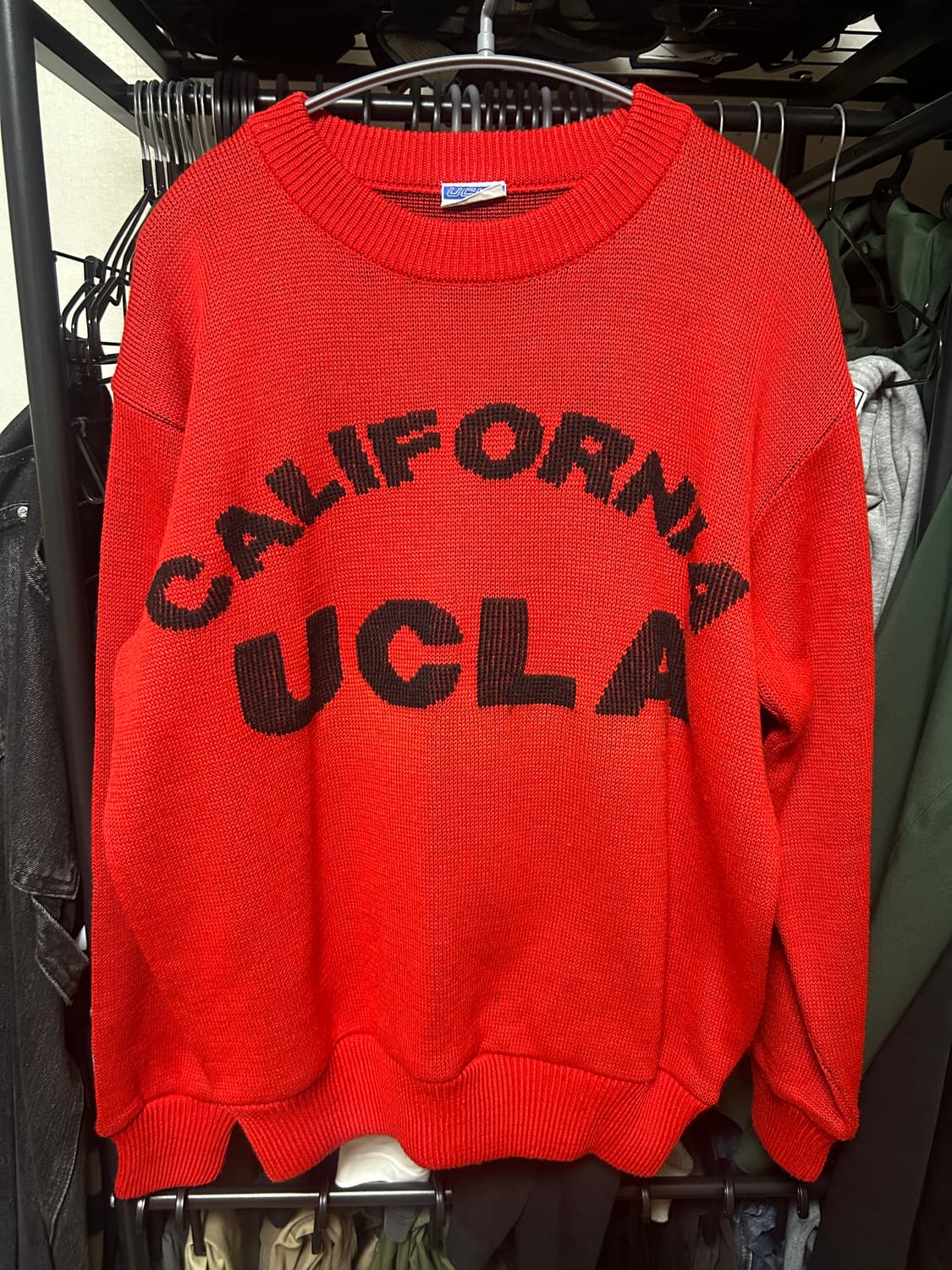 UCLA 캘리포니아 레드 니트 스웨터 상품이미지1